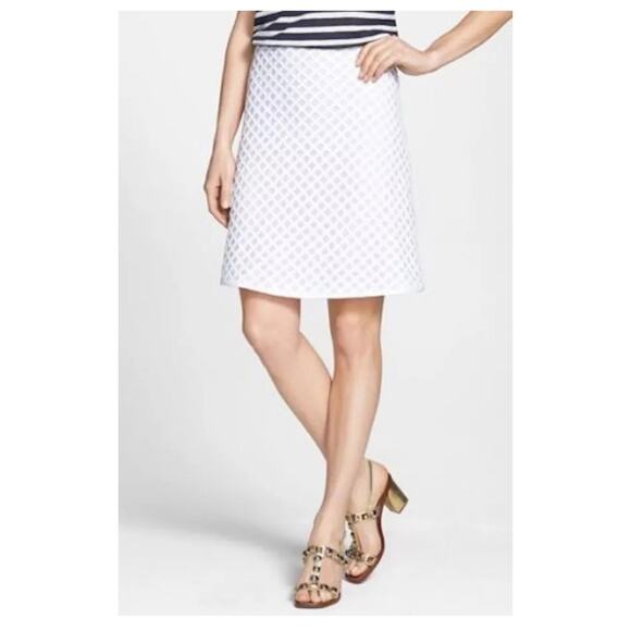 Tory Burch Alaina White Diamond skirt NWT size 6